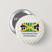 Aangepaste JAMAICA 60e Jubileum Onafhankelijkheid Ronde Button 5,7 Cm (Voorkant /achterkant)