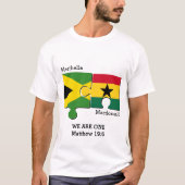 Aangepaste JAMAICA GHANA Christelijke Vlag T-shirt (Voorkant)
