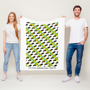 Aangepaste Jamaica kaart Fleece Deken