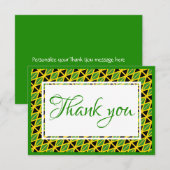 Aangepaste JAMAICA VLAG Bedankkaart (Voorkant / Achterkant)