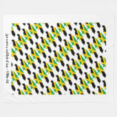 Aangepaste JAMAICA VLAG Fleece Deken (Voorkant (Horizontaal))