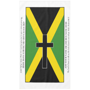 Aangepaste Jamaica-vlag met zwarte dwarsbalk Tafelkleed