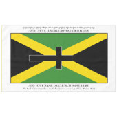 Aangepaste Jamaica-vlag met zwarte dwarsbalk Tafelkleed (Voorkant (Horizontaal))