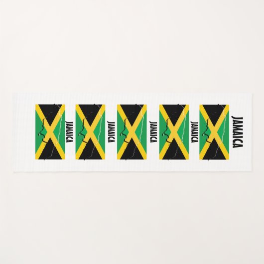 Aangepaste JAMAICAANSE VLAG Yogamat (Voorkant (horizontaal))