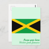 Aangepaste Jamaicaanse vlaggenfeestdag/vakantie Briefkaart (Voorkant / Achterkant)