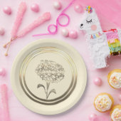 Aangepaste januari anjer  papieren bordje (Feest)