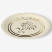 Aangepaste januari anjer  papieren bordje (Gekanteld)