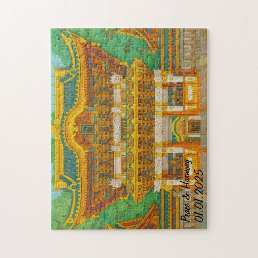 Aangepaste Japan Landschap Reizen Esthetische Temp Legpuzzel (Verticaal)