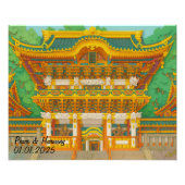 Aangepaste Japan Tempel Landschap Reizen Esthetisc Foto Afdruk (Voorkant)
