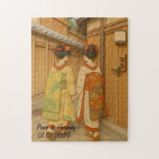 Aangepaste Japan Travel Landschap Esthetische Geis Legpuzzel (Verticaal)