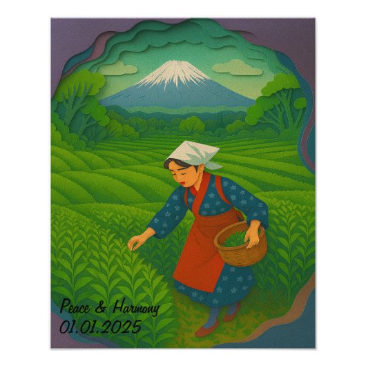 Aangepaste Japan Travel Landschap Esthetische Mt.F Foto Afdruk (Voorkant)