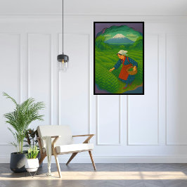 Aangepaste Japan Travel Landschap Esthetische Mt.F Foto Afdruk