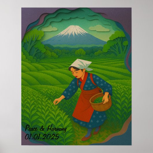 Aangepaste Japan Travel Landschap Esthetische Mt.F Poster (Voorkant)