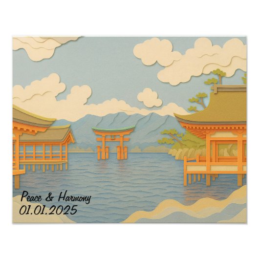 Aangepaste Japan Travel Landschap Esthetische Shri Foto Afdruk (Voorkant)