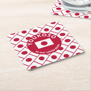 Aangepaste JAPANESE VLAG Kartonnen Onderzetters