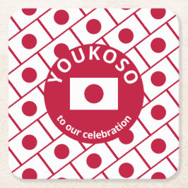 Aangepaste JAPANESE VLAG Kartonnen Onderzetters