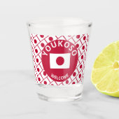 Aangepaste JAPANESE VLAG Shot Glas (Voorkant)