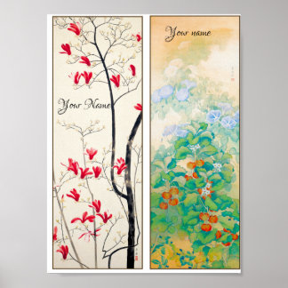 Aangepaste Japanse Art Motif 2-Bladwijzer Poster