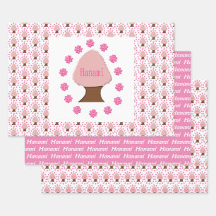 Aangepaste Japanse Cherry Tree Inpakpapier Vel