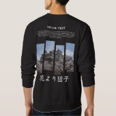 Aangepaste Japanse Sakura-zweetshirt voor en achte Trui (Achterkant)