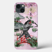 Aangepaste Japanse slik, tempel, bloesem Case-Mate iPhone Case (Achterkant)
