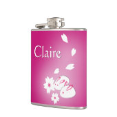 Aangepaste Japanse Sneeuwkonijnen & Sakura Hip Fla Heupfles (Links)