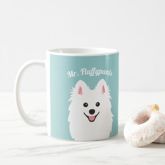 Aangepaste Japanse spitz Dog/Samoyed Mok (Met donut)