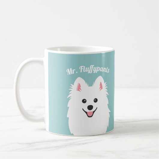 Aangepaste Japanse spitz Dog/Samoyed Mok (Links)