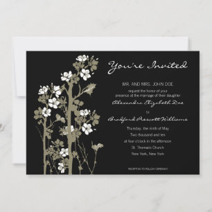 Aangepaste Japanse uitnodiging voor een Floral Wed