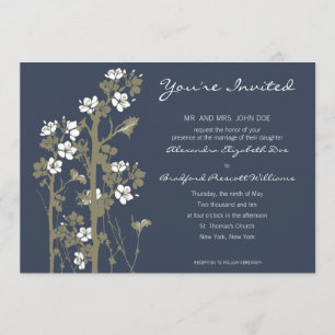 Aangepaste Japanse uitnodiging voor een Floral Wed