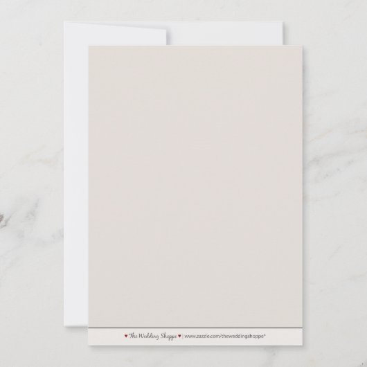 Aangepaste Japanse uitnodiging voor een Floral Wed (Achterkant)