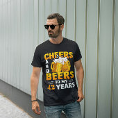 Aangepaste jaren proost en bier op mijn verjaardag t-shirt