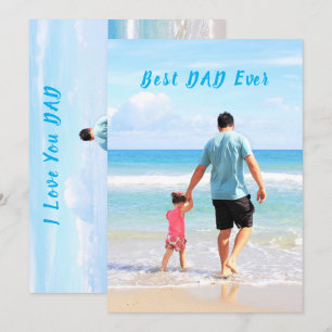 Aangepaste je fotokaart met tekst - I Love You DAD
