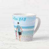 Aangepaste je vader foto latte Mok gepersonaliseer (Rechterhoek)