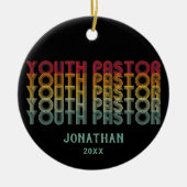 Aangepaste jeugdpastor keramisch ornament (Voorkant)