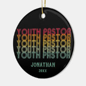 Aangepaste  jeugdpastor keramisch ornament (Links)