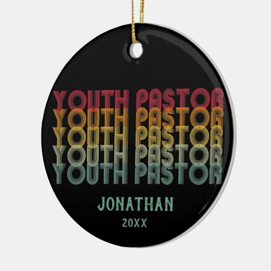 Aangepaste  jeugdpastor keramisch ornament (Links)