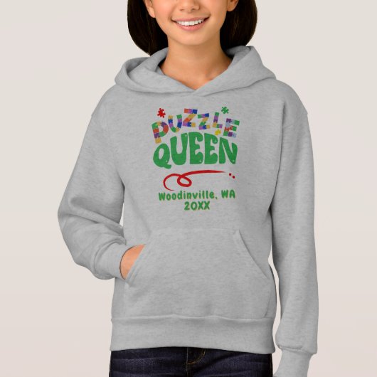 Aangepaste Jigsaw Puzzle Queen Locatie Datum Naam (Voorkant)