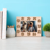 Aangepaste Jigsaw Stukken, Klok Nummers Kind Foto' Gegraveerde Lijstjes