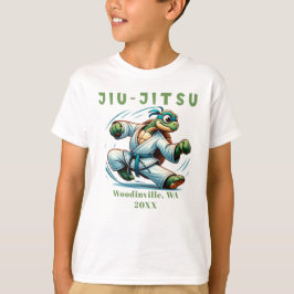 Aangepaste Jiu-Jitsu Martial Arts Locatie Datum Na T-shirt