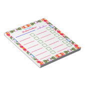 Aangepaste Jolly Bright Christmas Planner Checklis Notitieblok (Schuin)