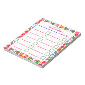 Aangepaste Jolly Bright Christmas Planner Checklis Notitieblok (Linkerzijde)