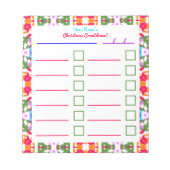 Aangepaste Jolly Bright Christmas Planner Checklis Notitieblok (Voorkant)