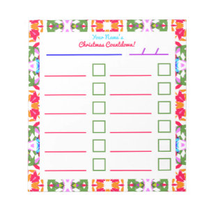 Aangepaste Jolly Bright Christmas Planner Checklis Notitieblok
