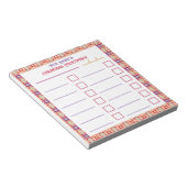 Aangepaste Jolly Bright Christmas Planner Checklis Notitieblok (Schuin)