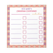Aangepaste Jolly Bright Christmas Planner Checklis Notitieblok (Voorkant)