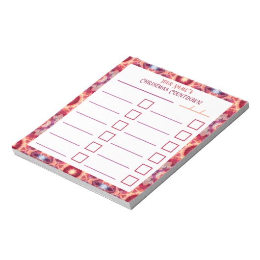 Aangepaste Jolly Bright Christmas Planner Checklis Notitieblok (Linkerzijde)