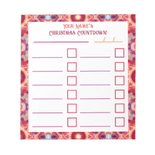 Aangepaste Jolly Bright Christmas Planner Checklis Notitieblok