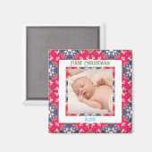 Aangepaste Jolly Feestelijke Kerst Foto Afbeelding Magneet (Voorkant / Achterkant)