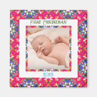 Aangepaste Jolly Feestelijke Kerst Foto Afbeelding